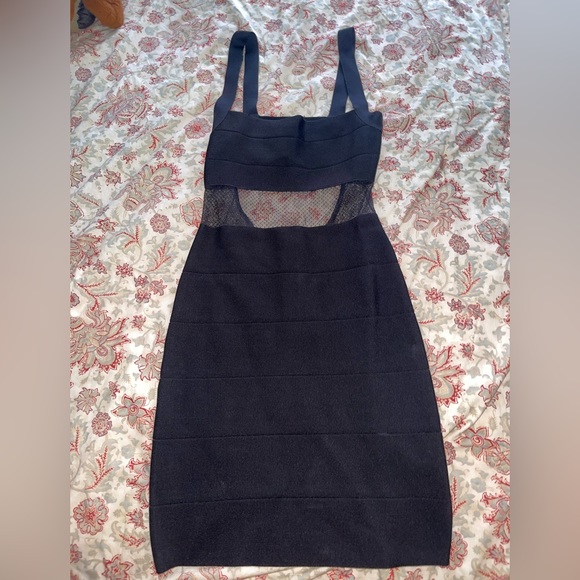 bebe Dresses & Skirts - Black Bandage With Lace Dress — BEBE